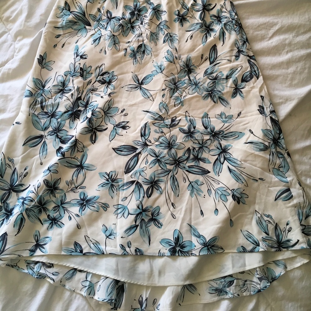 Ann Taylor Cream Floral Skirt